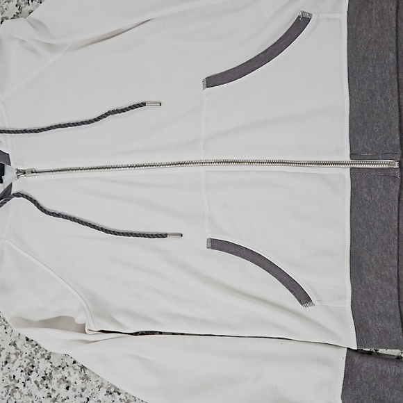 White medium champion hoodie zip up sweater - Picture 3 of 6